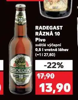 Kaufland Pivo radegast nabídka