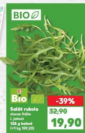 Kaufland Bio salát rukola nabídka