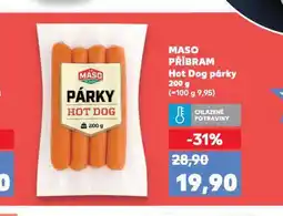 Kaufland Hot dog párky nabídka