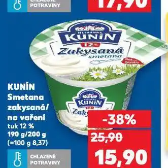 Kaufland Kunín smetana na vaření nabídka