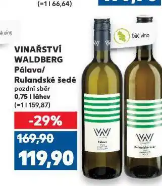 Kaufland Vinařství waldberg rulandské šedé nabídka