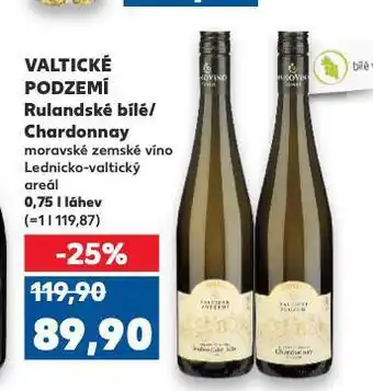 Kaufland Valtické podzemí chardonnay nabídka