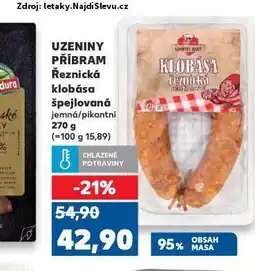 Kaufland Řeznická klobása nabídka