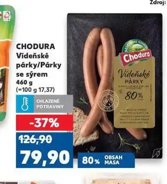 Kaufland Chodura párky se sýrem nabídka