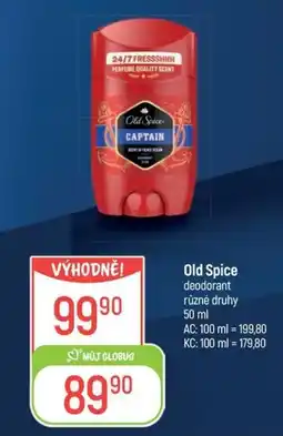 Globus Old Spice deodorant různé druhy nabídka