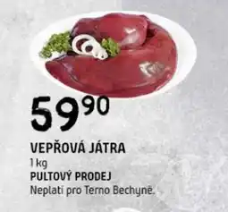 Terno Vepřová játra, pultový prodej nabídka