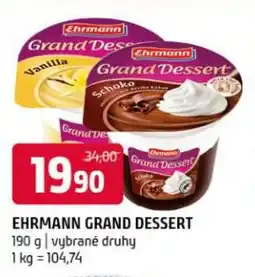 Terno Ehrmann grand dessert nabídka