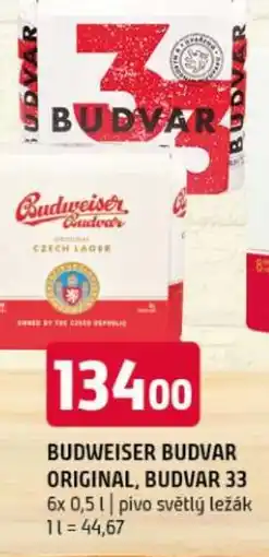 Terno Budweiser budvar original, budvar 33 nabídka