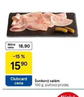 Tesco Šunkový salám nabídka