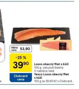 Tesco Losos obecný filet s kůží nabídka