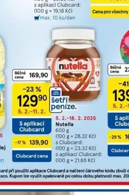 Tesco Nutella nabídka