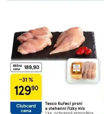 Tesco Kuřecí prsní a stehenní řízky mix nabídka