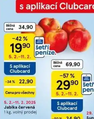 Tesco Jablka červená nabídka