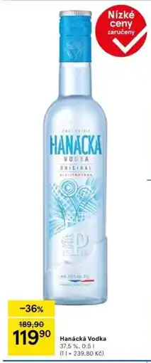 Tesco Hanácká vodka nabídka