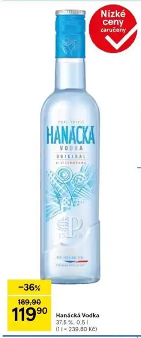 Tesco Hanácká vodka nabídka