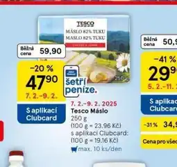 Tesco Máslo nabídka