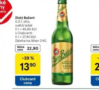 Tesco Pivo zlatý bažant nabídka