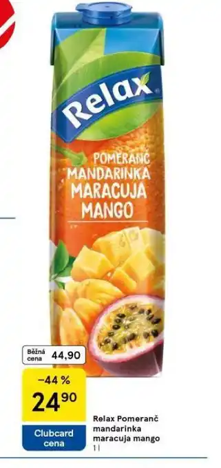 Tesco Relax pomeranč mandarinka maracuja mango nabídka