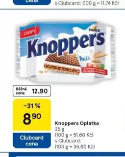 Tesco Knoppers oplatka nabídka