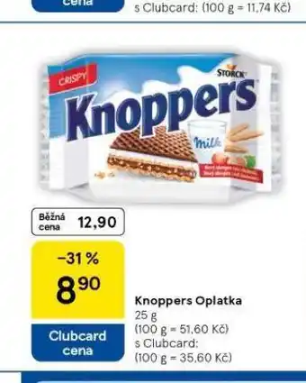 Tesco Knoppers oplatka nabídka