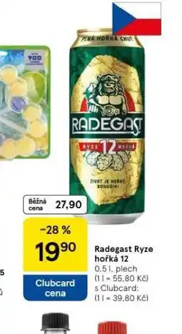 Tesco Pivo radegast ryze hořká 12 nabídka