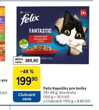 Tesco Felix kapsičky pro kočky nabídka