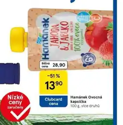 Tesco Hamánek ovocná kapsička nabídka