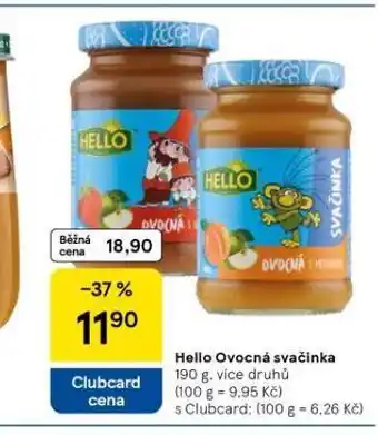 Tesco Hello ovocná svačinka nabídka