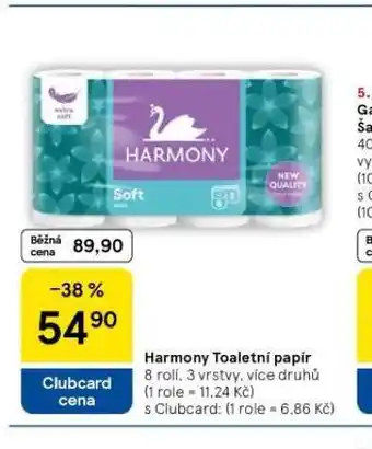 Tesco Harmony toaletní papír nabídka