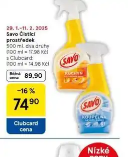 Tesco Savo čistící prostředek nabídka