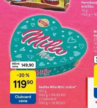 Tesco Sedita mila mini srdce nabídka