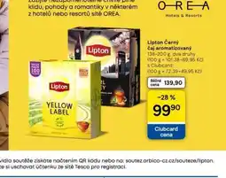 Tesco Lipton černý čaj aromatizovaný nabídka