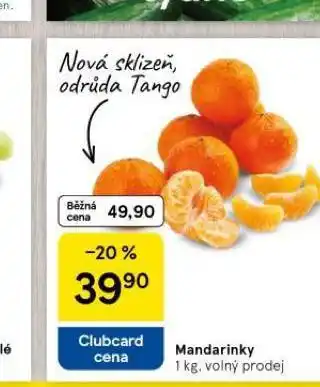 Tesco Mandarinky nabídka