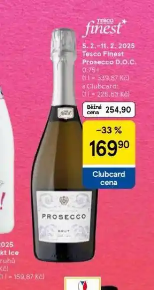 Tesco Tesco finest prosecco d.o.c nabídka