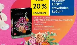 Tesco Lego krásná kytice růžových květin nabídka