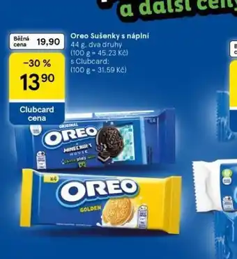 Tesco Oreo sušenky s náplní nabídka