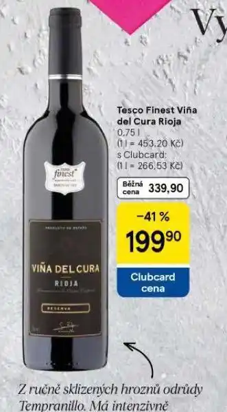 Tesco Tesco finest viňa del cura rioja nabídka