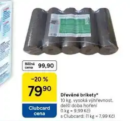 Tesco Dřevěné brikety nabídka