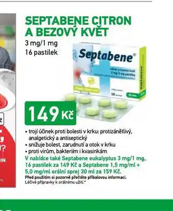 Alphega Lékárna Septabene citron a bezový květ nabídka