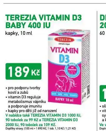 Alphega Lékárna Terezia vitamin d3 baby 400 iu nabídka