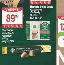 Globus Starbucks kávové kapsle nabídka