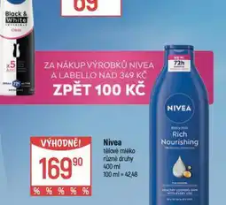 Globus Nivea tělové mléko nabídka