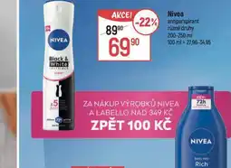 Globus Nivea antiperspirant nabídka