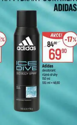 Globus Adidas deodorant nabídka