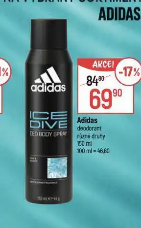 Globus Adidas deodorant nabídka