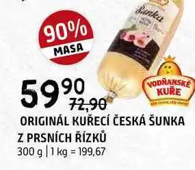 Terno Vodňanské Kuře Originál Česká kuřecí šunka z prsních řízků 300g nabídka