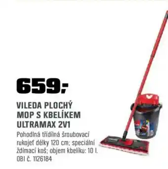 OBI Vileda plochý mop s kbelíkem ultramax 2v1 nabídka