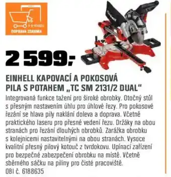 OBI Einhell kapovací a pokosová pila s potahem,,tc sm 2131/2 dual nabídka