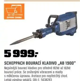 OBI Scheppach bourací kladivo „ab 1900" nabídka