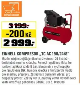 OBI Einhell kompresor „tc ac 190/24/8" nabídka